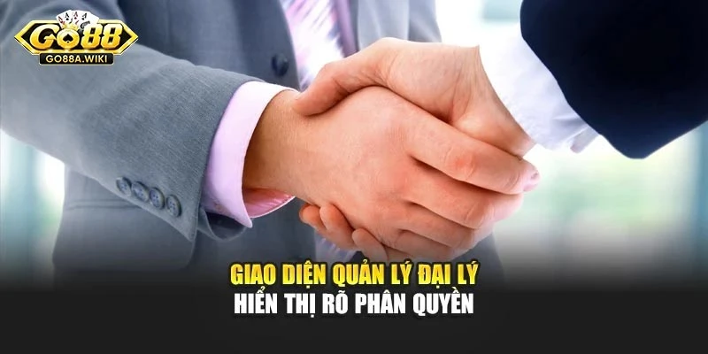 Giao diện quản lý Đại lý hiển thị rõ phân quyền Giao diện quản lý Đại lý hiển thị rõ phân quyền